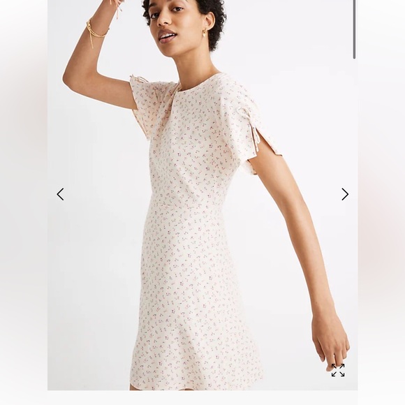 Madewell Tie-sleeve retro dress in dutch dandelions, size 0, very good condition - Picture 6 of 6